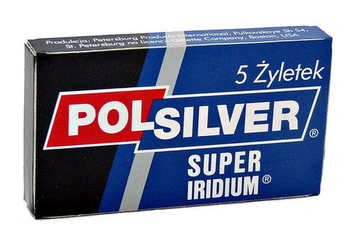 Polsilver super iridium double edge razor blades clearance
