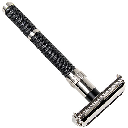 Parker 96R Butterfly Safety Razor - Black & Chrome - Mens Room