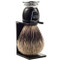 Parker BCPB Pure Badger Shaving Brush - Black & Chrome with free STAND