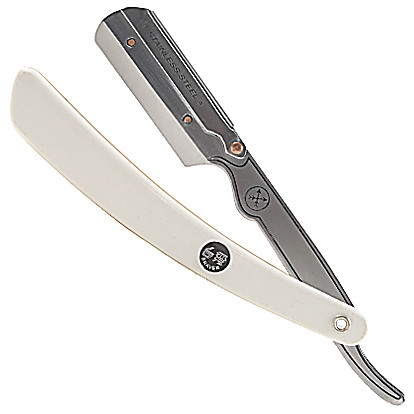 Parker SRW Barber Straight Razor - White - Mens Room Barber Shop Store