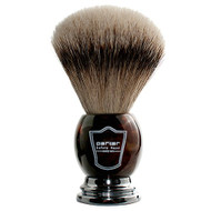 Parker HHST Silvertip Shaving Brush - Horn Handle