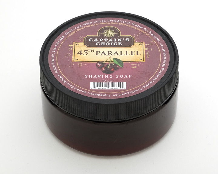Captain's Choice 45th PARALLEL Shaving Soap 5 oz. Mens Room Barber