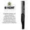Kent Graphite Folding Pocket Comb w/ clip - 20TG