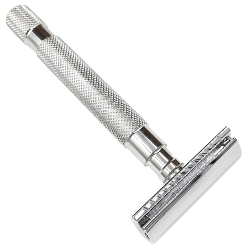 Parker 64S Stainless Steel Safety Razor - Closed Comb