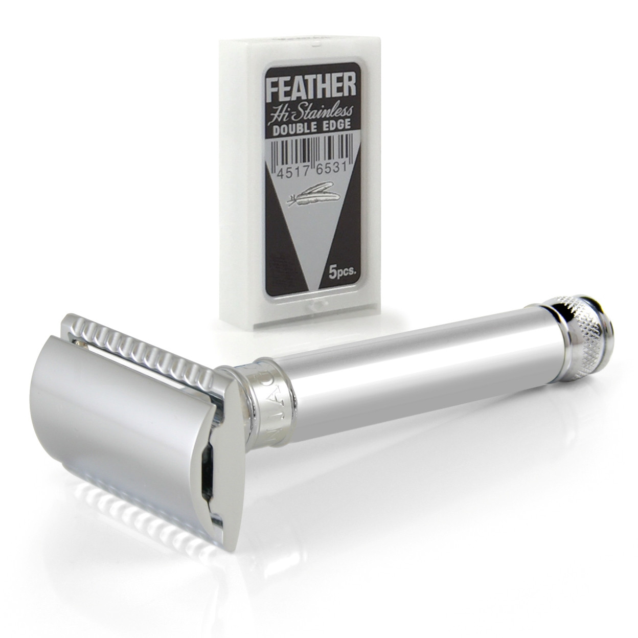 Edwin Jagger DE8911bl Safety Razor - Chrome - Mens Room Barber