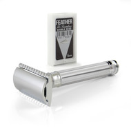 Edwin Jagger DE89lbl Safety Razor - Lined Chrome - Mens Room