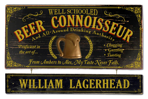 Beer Connoisseur Gift - Custom Plaque