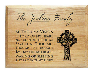 Be Thou My Vision Family Name Plaque