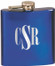 Custom Engraved Stainless Steel Flask in Gloss Blue
