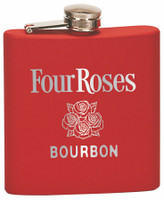 Custom Engraved Stainless Steel Flask in Matte Red