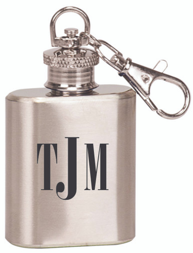 Engraved Keychain Flask | Monogram Initials