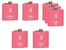 Wedding Party Set of 7 Pink Flasks