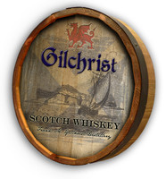 Scotch Whiskey Color Quarter Barrel Sign