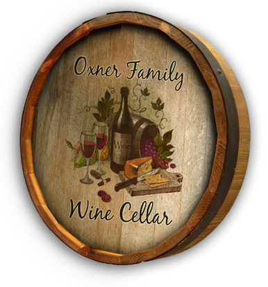 Wine Cellar Color Quarter Barrel Sign