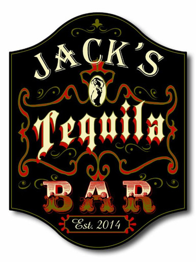 Personalized Tequila Bar Sign