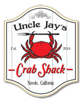 Personalized Crab Shack Beach Bar Sign
