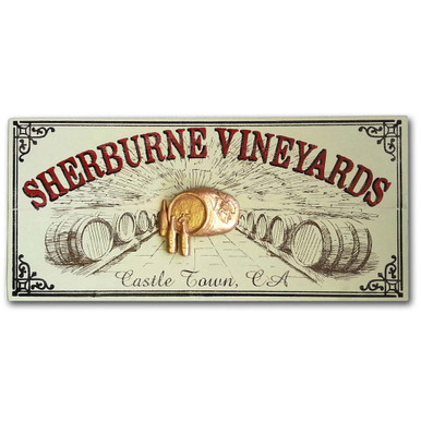 Personalized Vintage Wine Barrel Sign