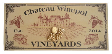 Distressed Wood Vineyards Plaque