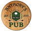 19th Hole Golf Pub Barrel Head Sign Personalized