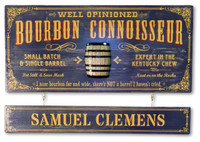 Bourbon Connoisseur Plaque with Optional Hanging Nameboard