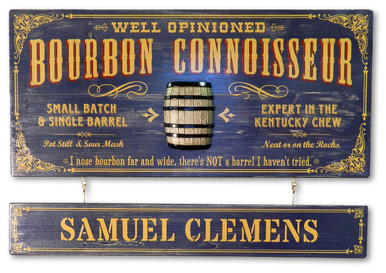 Bourbon Connoisseur Plaque with Optional Hanging Nameboard