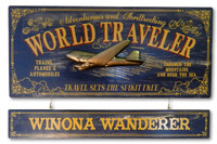 Vintage World Traveler Plaque