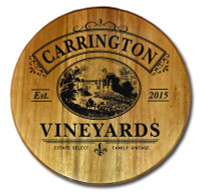 Vintage Vineyards Wine Barrel Head Sign