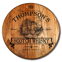 Scotch Whisky Barrel Head Plaque