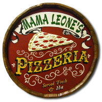 Pizzeria Vintage Quarter Barrel Sign