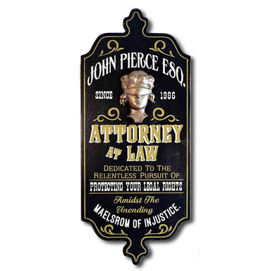Attorney at Law Personalized Wall Art Sign