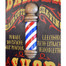 Includes hand-carved 3D barber pole relief applique