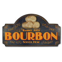 Vintage Bourbon Bar Plaque
