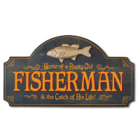 Fisherman's Catch Vintage Plaque
