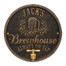 Brewhouse Barrel Head Metal Plaque Personalized - Black / Gold Finish