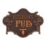 Hops & Barley Beer Pub Plaque - Antique Copper Finish