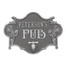 Hops & Barley Beer Pub Plaque - Pewter / Silver Finish