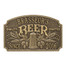 Quality Crafted Beer Plaque - Antique Bronze Finish