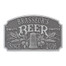 Quality Crafted Beer Plaque - Pewter / Silver Finish