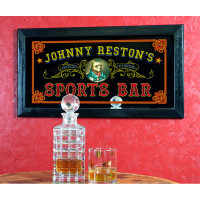 Old Fashioned Personalized Sports Bar Mirror