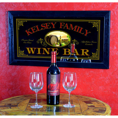 Wine Bar Mirror - Old Fashioned & Personalized