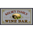 Vintage home bar mirror with Personalized Wine Bar artwork