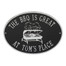 BBQ Grill personalized Plaque - Black / Silver Finish