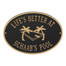 Personalized Pool Party Plaque - Black / Gold Finish