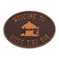 Personalized Tiki Hut Plaque - Antique Copper Finish
