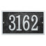 Rectangle House Number Address Plaque - Black/Silver