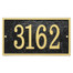 Rectangle House Number Address Plaque - Black/Gold