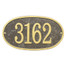 Oval House Number Address Plaque - Bronze/Gold
