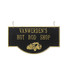 Personalized Hot Rod Garage Plaque - Black/Gold - No Bracket