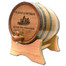 An authentic oak aging barrel with medium char, personalized for you