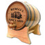 An authentic wine aging barrel with medium char, personalized for you